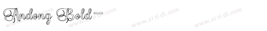 Andong Bold字体转换